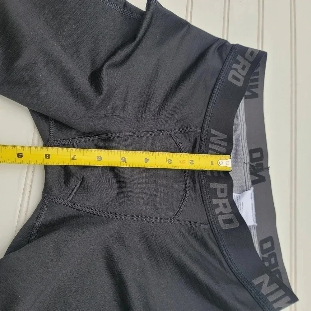 Nike Pants Boys Black Gray Pro Dri-Fit Tights Compression Youth Sz L L